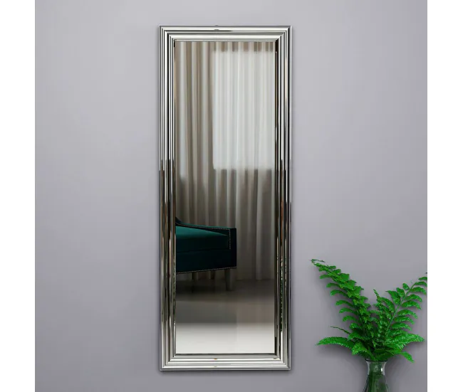 Espejito Dpresicc, Espejo, Objeto de decoración de pared, Decoración de espejo, 40x3h105 cm, Plata