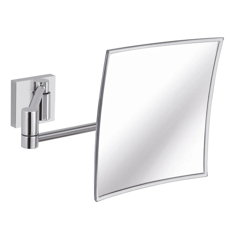 Espejo aumentador de pared Gedy Maldive latón cromo cm 21,2x21,2x14,8/44,3