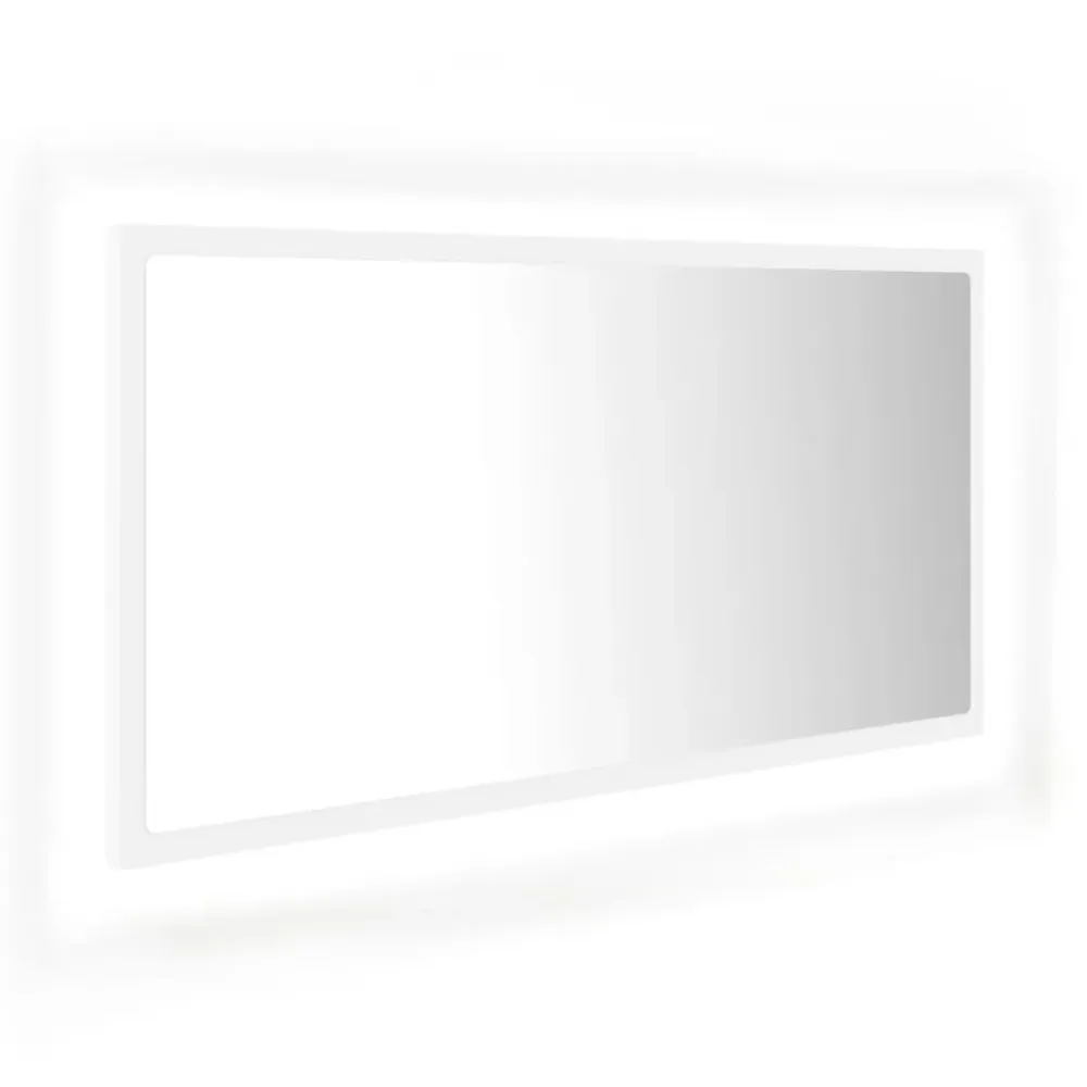 Espejo de baño con luces LED blanco 37x90x8,5 cm con Resistencia al Agua
