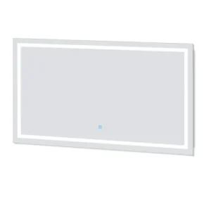 Espejo de baño LED sin cobre 100×80cm+antivaho+interruptor táctil