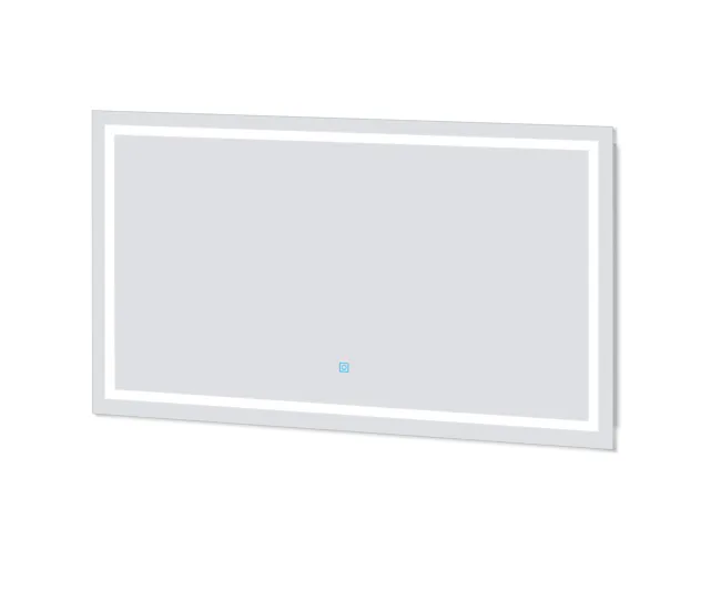 Espejo de baño LED sin cobre 100×80cm+antivaho+interruptor táctil