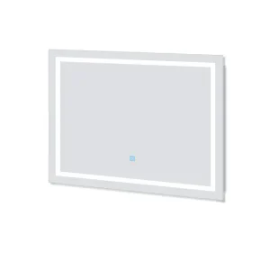 Espejo de baño LED sin cobre 80×60cm+antivaho+interruptor táctil