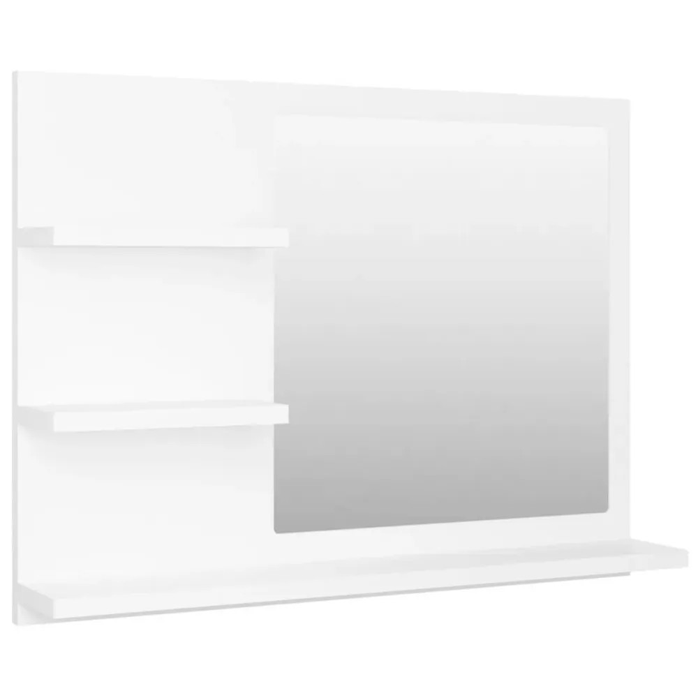 Espejo de baño madera 3 repisas 45x60x10,5 cm para Ahorrar Espacio