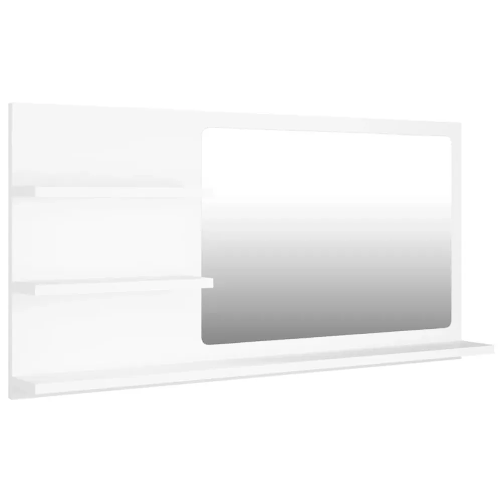 Espejo de baño madera 3 repisas 45x90x10,5 cm para Ahorrar Espacio