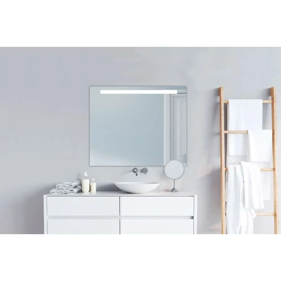 Espejo Cubik Eco Led Frontal 80X80Cm para Organización