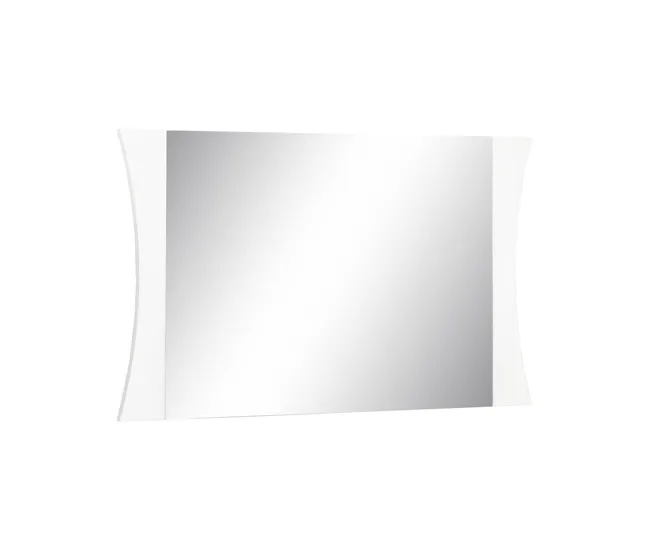 Espejo Dcassat, Espejo de baño, 100% Made Italy, 110x2h60 cm, Blanco brillo