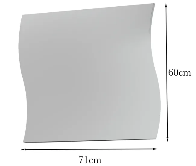 Espejo Dcoubi, Espejo de baño, 100% Made Italy, 71x2h60 cm