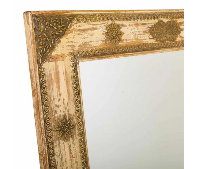 Espejo de pared Alexandra House Living Madera de mango 3 x 125 x 109 cm