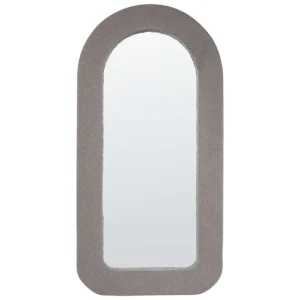Espejo de pared de boucle gris pardo 60 x 120 cm CERVON