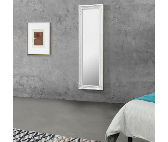 Espejo de Pared - Cuerpo entero - Livorno - 132 x 42 x 3,5 cm - Marco Eucalipto - Negro