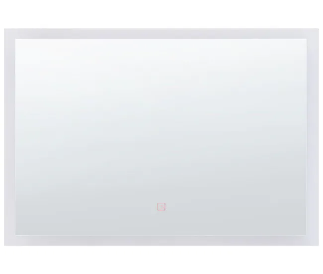 Espejo de pared LED 80x60 cm plateado ADOUR