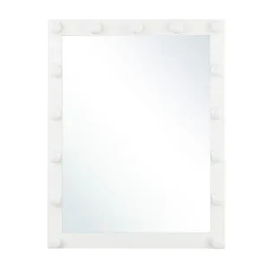Espejo de pared LED blanco 50 x 60 cm ODENAS