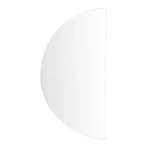 Espejo de pared LED plateado 50 x 100 cm LOUE