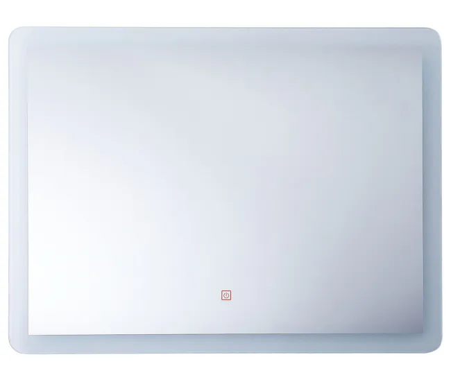Espejo de pared LED plateado 60x80 cm CORROY