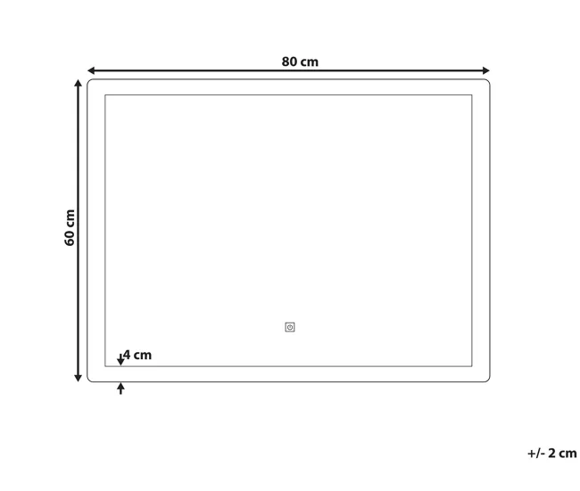 Espejo de pared LED plateado 60x80 cm CORROY