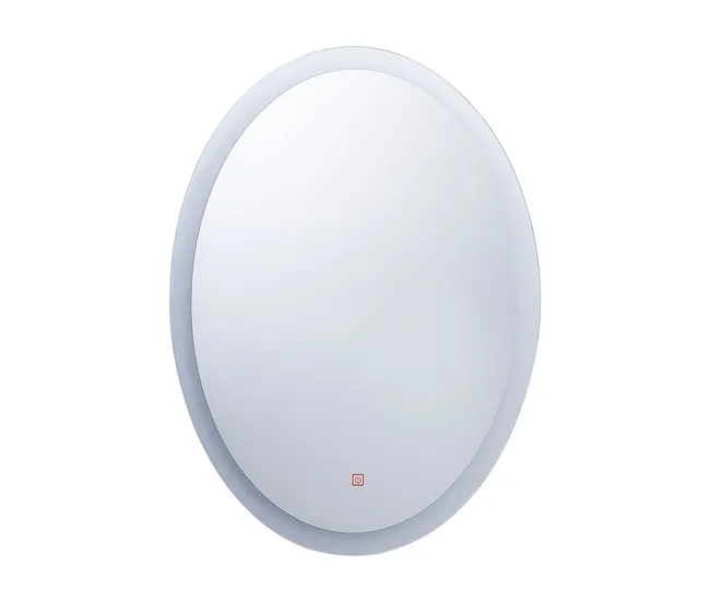 Espejo de pared LED plateado 60x80 cm VIRIAT