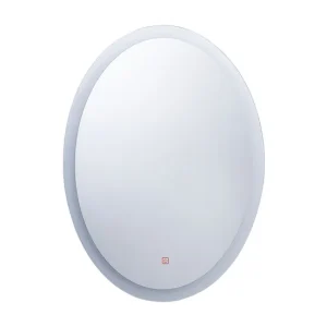 Espejo de pared LED plateado 60x80 cm VIRIAT