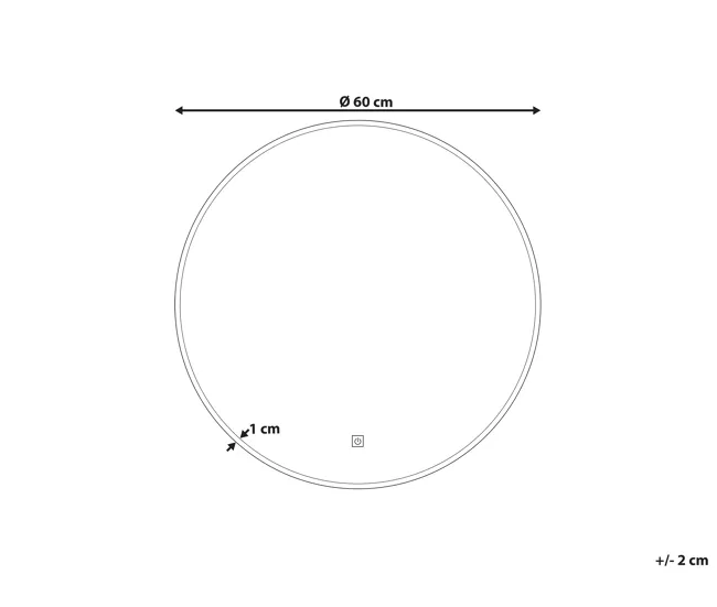 Espejo de pared LED plateado ø60 cm CALLAC