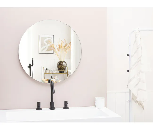 Espejo de pared LED plateado ø60 cm CALLAC