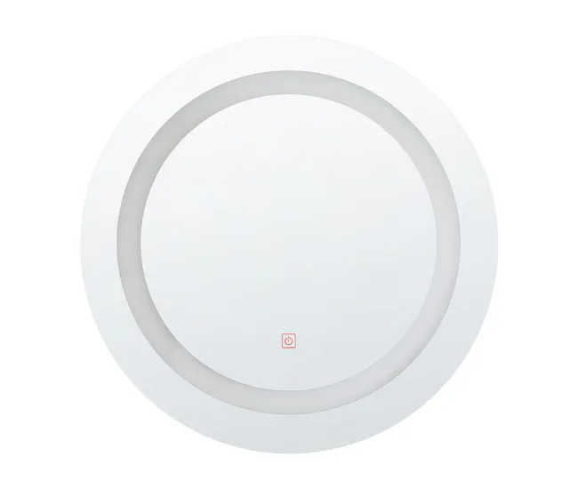 Espejo de pared LED plateado ø 58 cm SELUNE en Acero Inoxidable