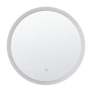 Espejo de pared LED plateado ø 58 cm YSER