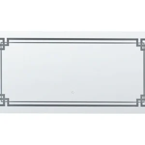 Espejo de pared LED de vidrio plateado 120 x 60 cm AVRANCHES