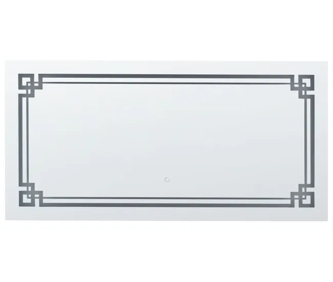 Espejo de pared LED de vidrio plateado 120 x 60 cm AVRANCHES