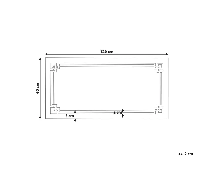 Espejo de pared LED de vidrio plateado 120 x 60 cm AVRANCHES