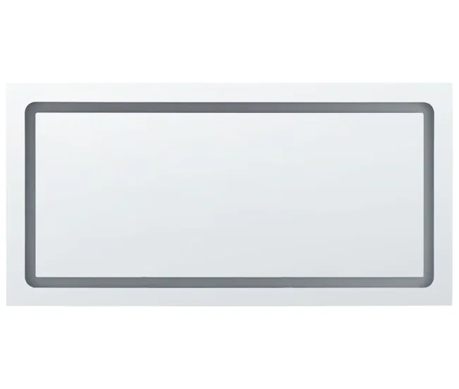 Espejo de pared LED de vidrio plateado 120 x 60 cm BENOUVILLE