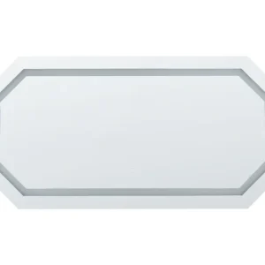 Espejo de pared LED de vidrio plateado 120 x 60 cm LOCMARIAQUER