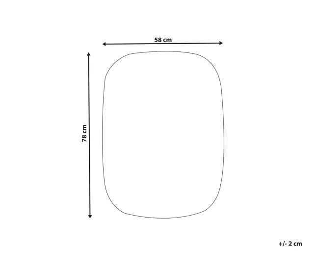 Espejo de pared LED de vidrio plateado 58 x 78 cm BERGERAC