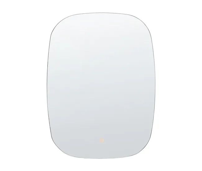 Espejo de pared LED de vidrio plateado 58 x 78 cm BERGERAC