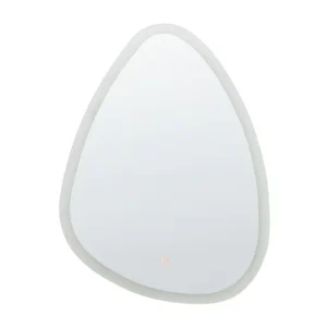 Espejo de pared LED de vidrio plateado 58 x 78 cm BETHUNE