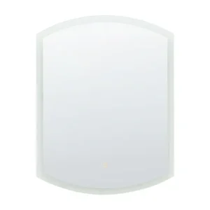 Espejo de pared LED de vidrio plateado 60 x 78 cm BEZIERS