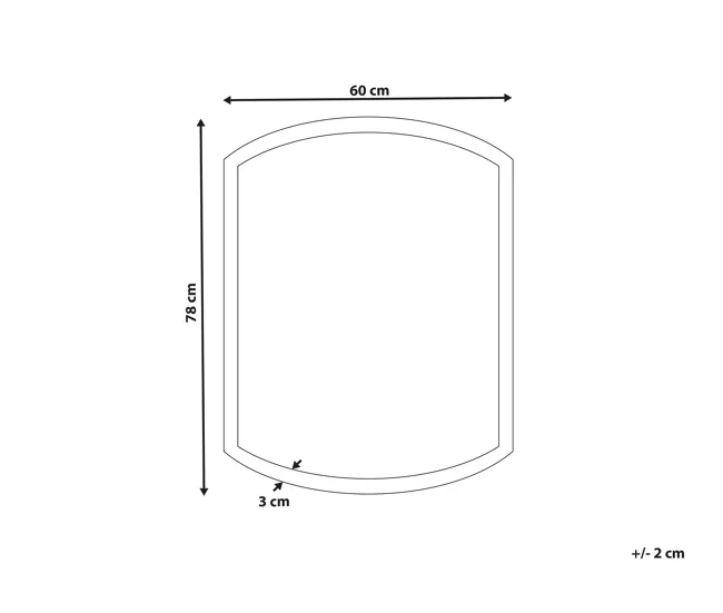 Espejo de pared LED de vidrio plateado 60 x 78 cm BEZIERS