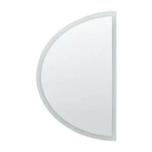 Espejo de pared LED de vidrio plateado 49 x 80 cm BEZONS