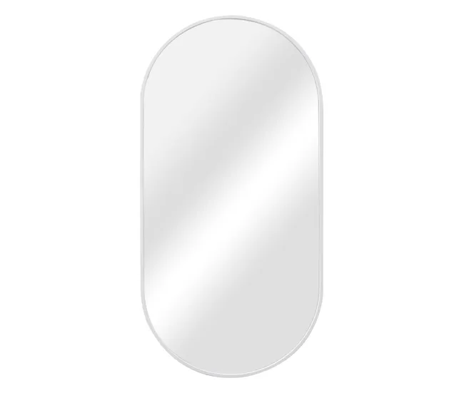 Espejo de pared para el baño Corato aluminio elíptica 40 x 80 cm dorado