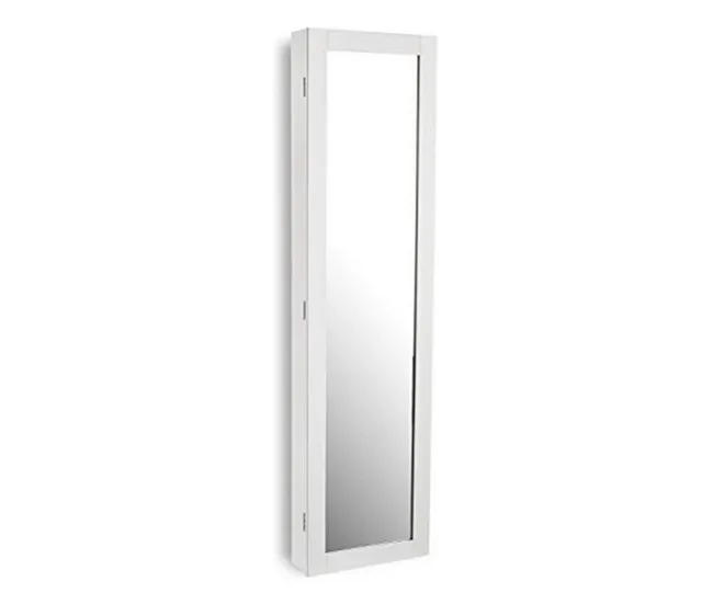 Espejo de pared Versa Blanco Madera MDF Minimalista 10 x 120 x 30 cm