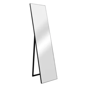 Espejo de Pie Barletta ajustable inclinable plástico 151 x 36 cm negro