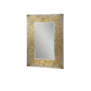 espejo rectangular cristal color dorado serie aurora 80cm