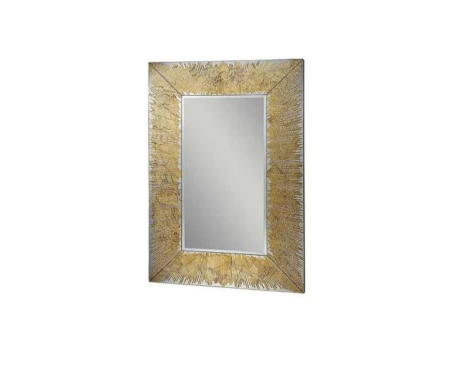 espejo rectangular cristal color dorado serie aurora 80cm
