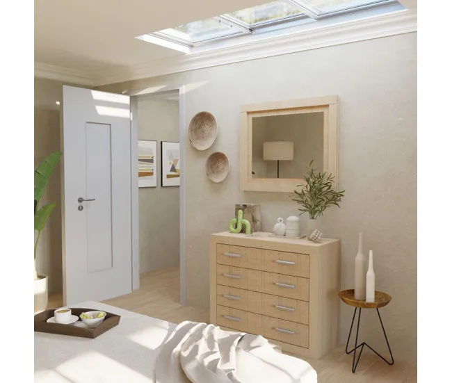 Espejo rectangular Kira Tofe - Textil 75 x 90 x 3,5 cm | Fácil Instalación | Sin Taladro