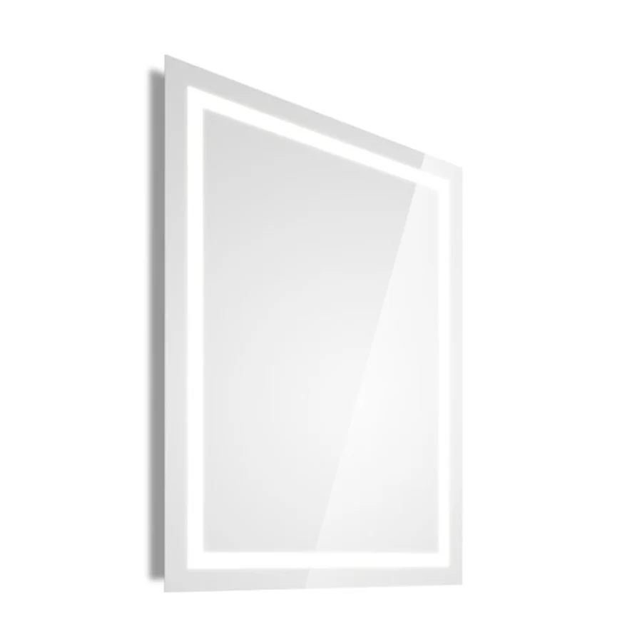 Espejo rectangular de pared ultraplano Lineabeta Speci con luz led y encendido táctil. De doble cara cm 60x80