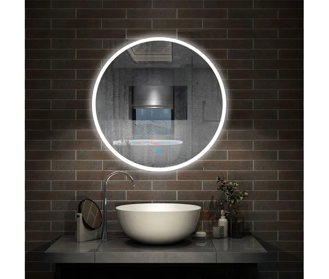 Espejo redondo de baño LED 100cm+antivaho+interruptor táctil