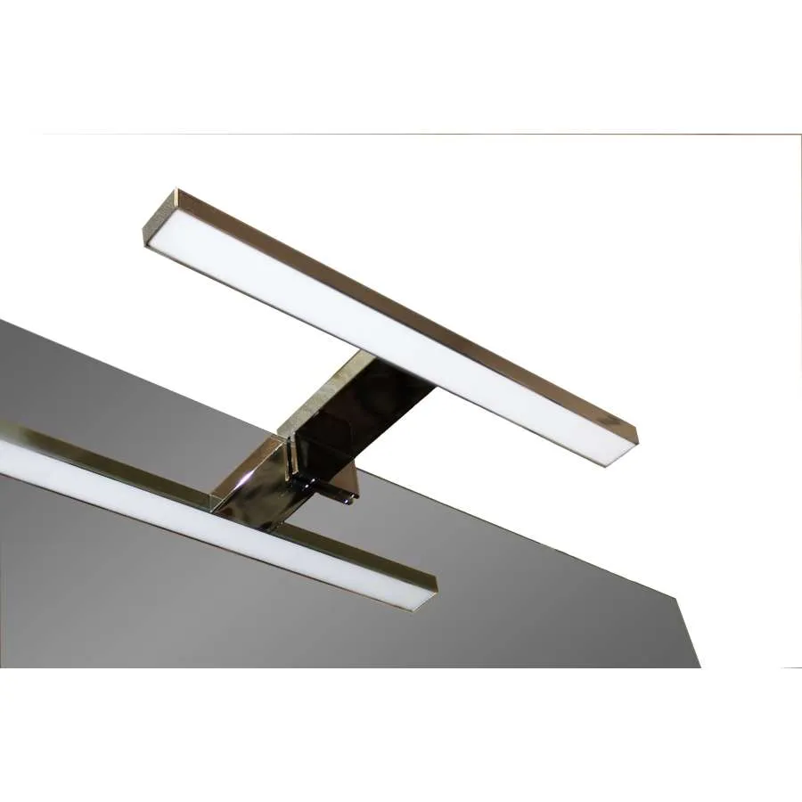 Estante de Ducha Aplique Led Cubik Line 7W Cromo Para Espejo