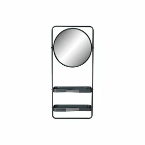 Estanterí de Baño DKD Home Decor Negro Metálico Espejo (55 x 20 x 120 cm)