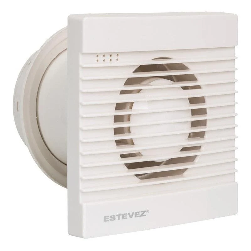 Estevez Extractor de Aire con Temporizador de 4" Para Baño / Cocina, Pared, Modelo 1204-BL-T(eco)