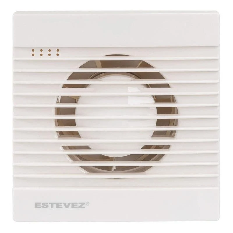 Estevez Extractor de Aire con Temporizador de 4" Para Baño / Cocina, Pared, Modelo 1204-BL-T(eco)
