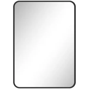 HOMCOM Espejo de Baño 50x70 cm Espejo Rectangular Espejo de Pared con Marco de Metálico Vertical u Horizontal para Recibid...
