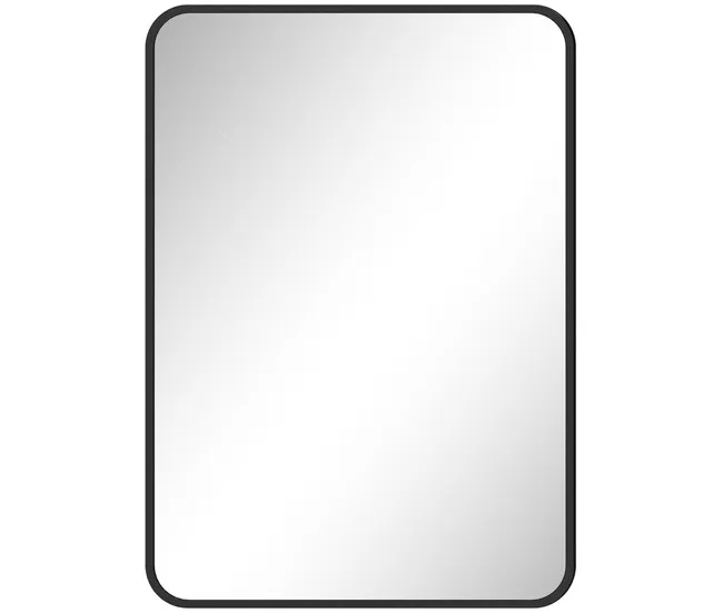 HOMCOM Espejo de Baño 50x70 cm Espejo Rectangular Espejo de Pared con Marco de Metálico Vertical u Horizontal para Recibid...
